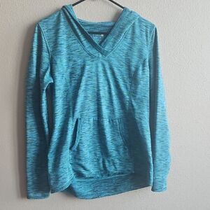 Tangerine Striped Teal V-Neck Pullover